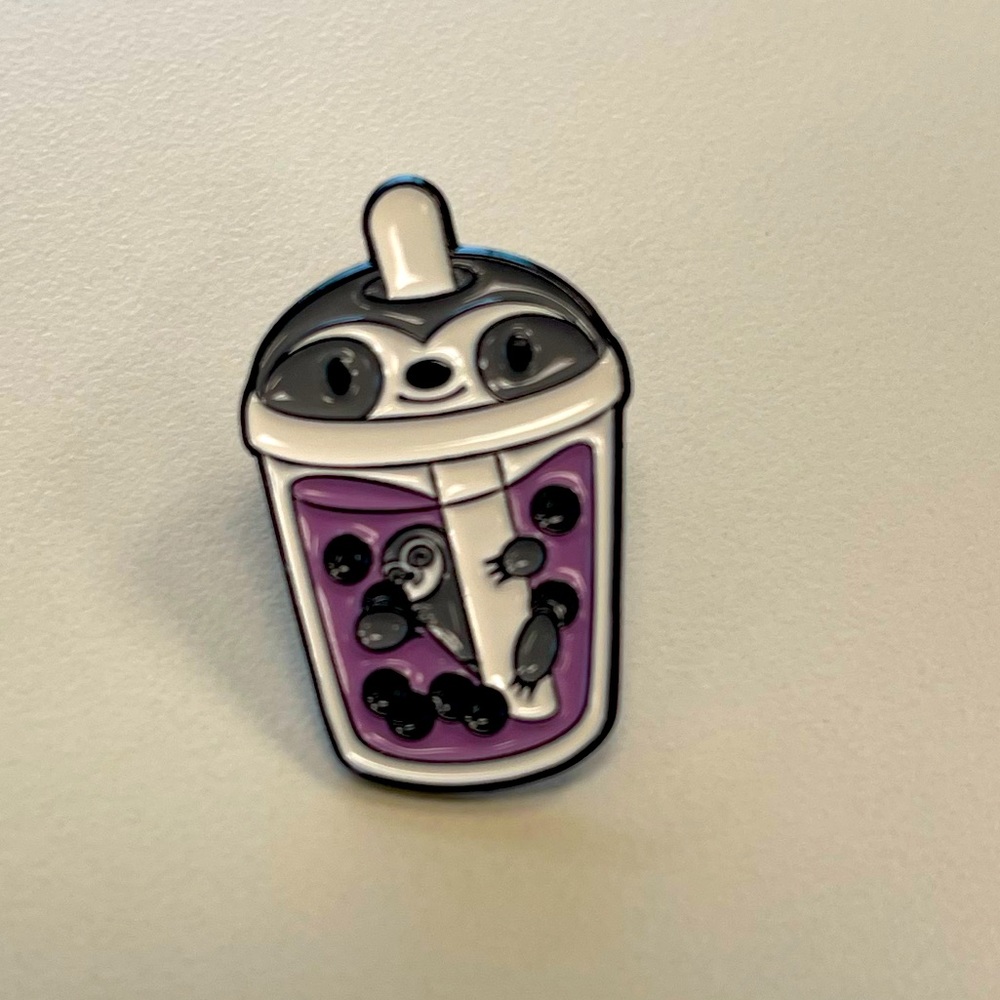 Sloth Boba Enamel Pin